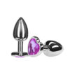 AP-1802HL-Roxo_1 Plug Anal Grande de Alumínio com Joia em Formato de Coração 3R Import