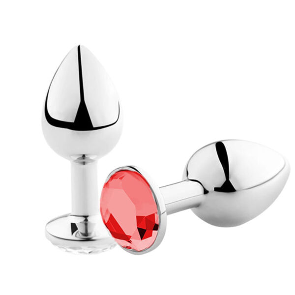 Plug Anal Grande Com Jóia em Aluminio 3R Import