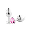 AP-1802M-Rosa_1 Plug Anal com Joia em Aluminio Medio 3R Import