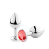 AP-1802M-Vermelho_1 Plug Anal com Joia em Aluminio Medio 3R Import