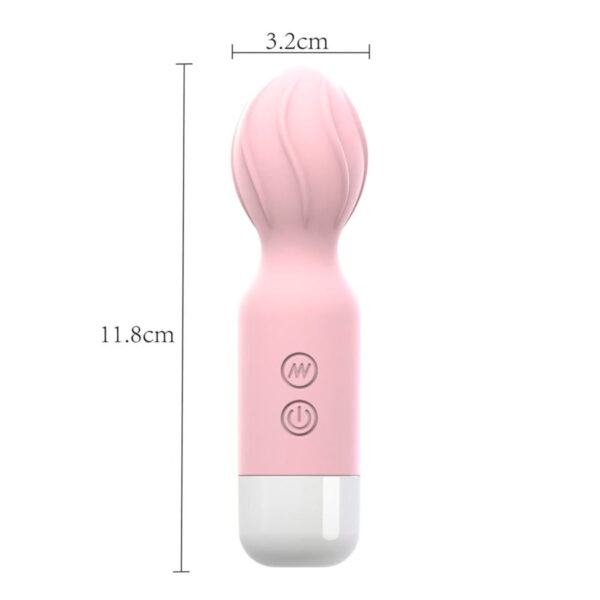 AV000B-Rosa_2 Mini Varinha Mágica Recarregável com 18 modos de Vibração Vip Mix