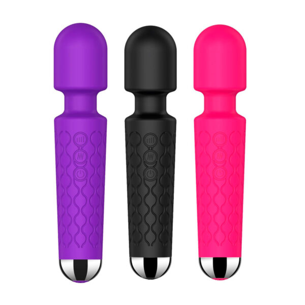 AV000M-Roxo_3 Vibrador Varinha Mágica com 20 Modos de Vibração e 8 Níveis de Velocidade Vip Mix