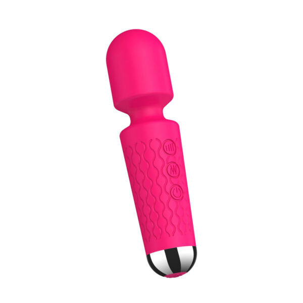 AV000P-Pink_2 Mini Toy Vibrador Varinha Mágica com 20 Modos de Vibrações e 8 Níveis e Velocidade Vip Mix