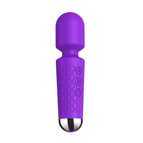 AV000P-Roxo_1 Mini Toy Vibrador Varinha MĂĄgica com 20 Modos de VibraçÔes e 8 NĂveis e Velocidade Vip Mix