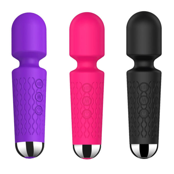 AV000P-Roxo_4 Mini Toy Vibrador Varinha Mágica com 20 Modos de Vibrações e 8 Níveis e Velocidade Vip Mix