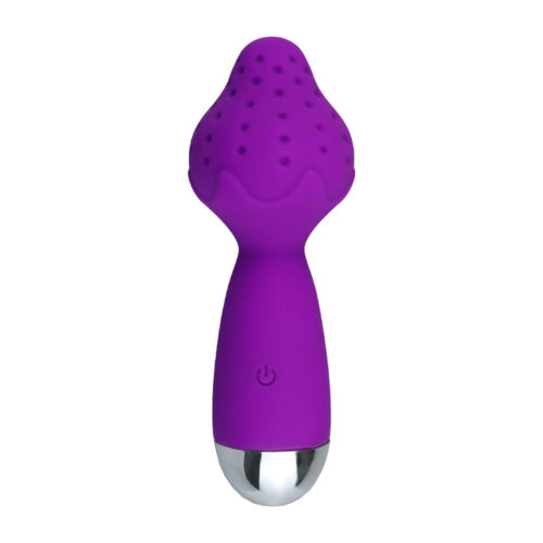 AV001C-Roxo_1 Mini Varinha Mágica em formato de Morango com 10 modos de Vibração Vip MIx