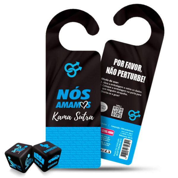 AV01_1 Nós Amamos Par de Dados Kama Sutra Gay e Aviso de Porta Diversão ao Cubo