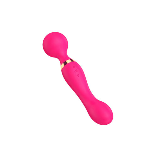 AV033-Magenta_1 Massage Stick Vibrador com Dupla Estimulação com 20 Modos de Vibração e 8 Velocidades Vip Mix