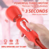 AV042-Vermelho_3 Vibrador Varinha Mágica Dennis Recarregável para Ponto G e estimulação de Clitóris Vip Mix