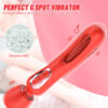 AV042-Vermelho_5 Vibrador Varinha Mágica Dennis Recarregável para Ponto G e estimulação de Clitóris Vip Mix