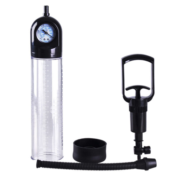 BB019-Preto_2 Bomba Peniana Manual com Medidor de PressĂŁo VipMix