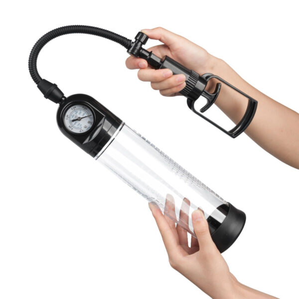 BB019-Preto_3 Bomba Peniana Manual com Medidor de PressĂŁo VipMix