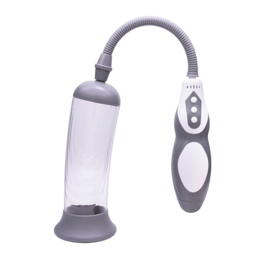 BB020-Cinza-e-Branco_1 Bomba Peniana Elétrica com 4 Modos de Sucção e 4 Intensidades de Sucção VipMix