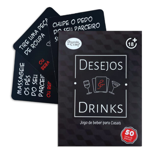BDD-01_3 Desejos e Drinks Jogo de Cartas DiversĂŁo ao Cubo