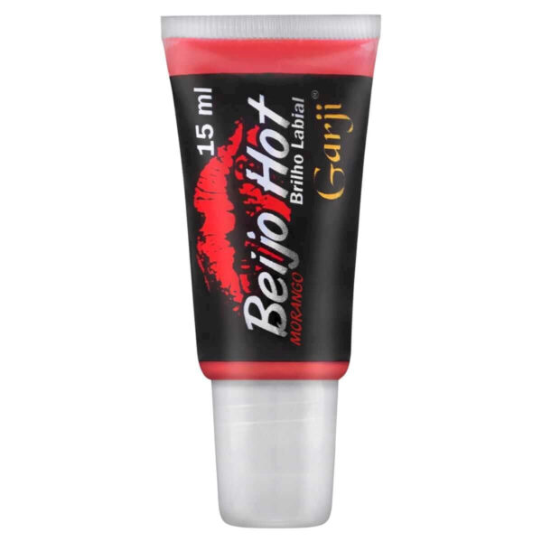 BHU_1 Beijo Hot Brilho Labial de Morango 15ml Garji