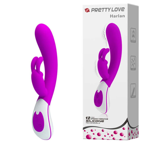 BI-014232-1-Roxo_1 Pretty Love Harlan Vibrador Recarregável Ponto G e Estimulador Clitoriano 12 Modos de Vibração 3R Im