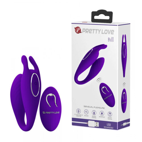 BI-014700W-Roxo_9 Pretty Love Bill Massageador de Casal com 12 Vibrações 3R Import