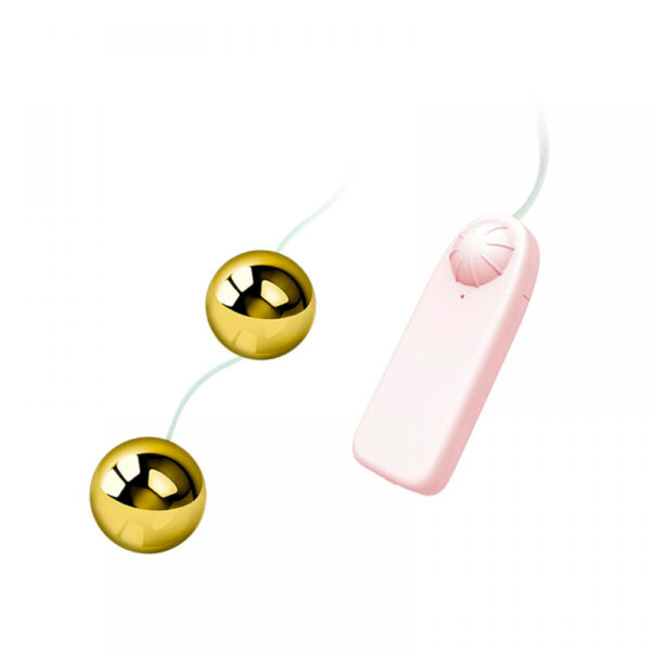 Golden Ball Bolinha de Pompoarismo Dupla com Vibro Vip Mix