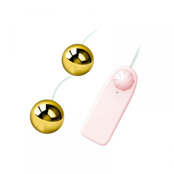 Golden Ball Bolinha de Pompoarismo Dupla com Vibro Vip Mix