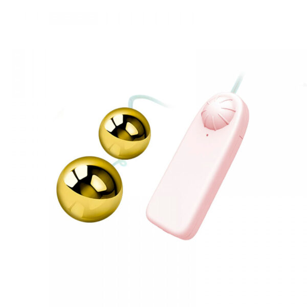 Golden Ball Bolinha de Pompoarismo Dupla com Vibro Vip Mix