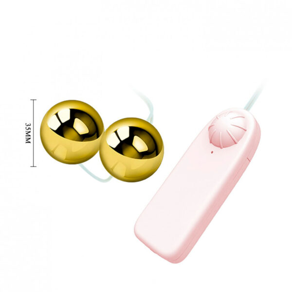 Golden Ball Bolinha de Pompoarismo Dupla com Vibro Vip Mix