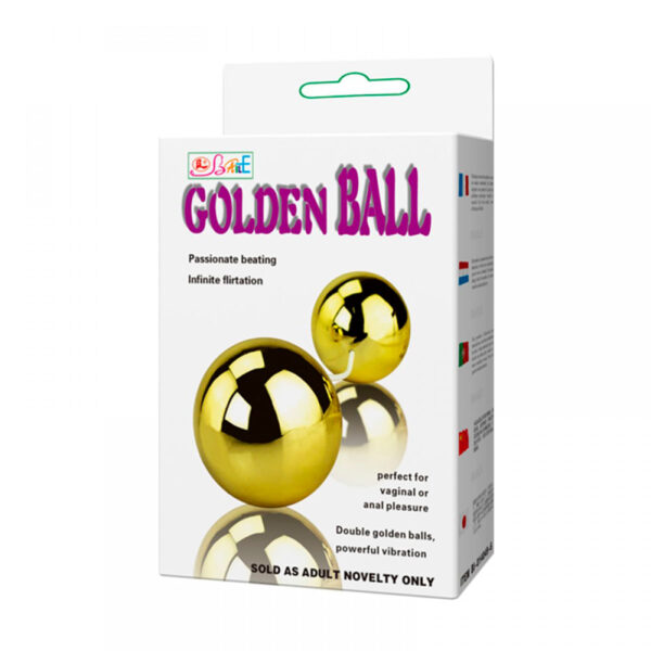 Golden Ball Bolinha de Pompoarismo Dupla com Vibro Vip Mix