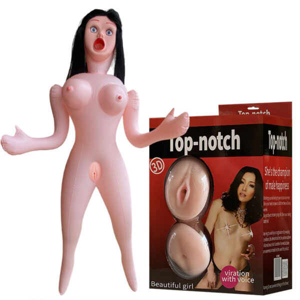 BN-012-Bege_4 Top-Notch Boneca Inflável com Seios Fartos e 3 Orifícios para Penetração 3R Import