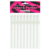 BR001-Branco_4 Kit com 9 Canudos PĂȘnis Original Willy Straws Brilha no Escuro Vip Mix