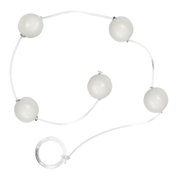 BT001-P-Branco_1 Bolinha Tailandesa em Acrílico com corda em Silicone Tamanho P Êxtase