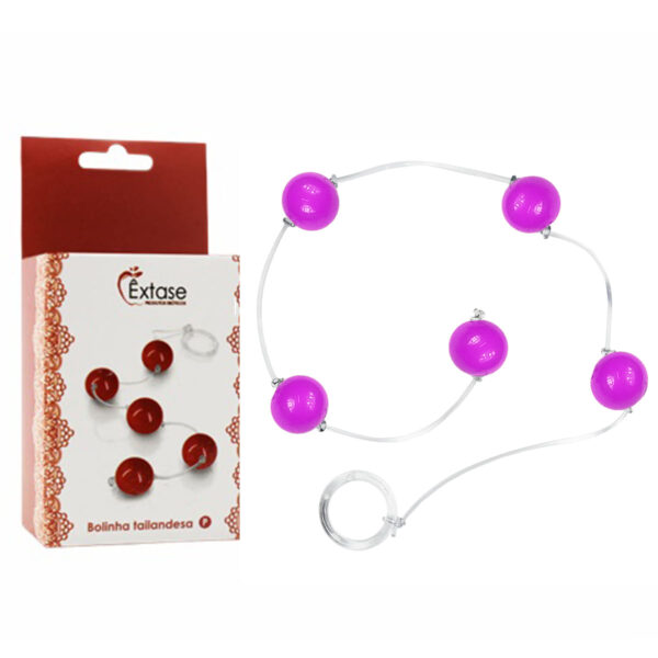 BT001-P-Roxo_2 Bolinha Tailandesa em Acrílico com corda em Silicone Tamanho P Êxtase