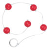 BT001-P-Vermelho_1 Bolinha Tailandesa em Acrílico com corda em Silicone Tamanho P Êxtase
