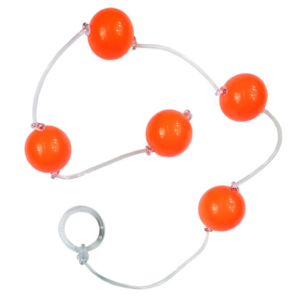 BT003-G-Laranja_1 Bolinha Tailandesa em Acrílico com corda em Silicone Tamanho G Êxtase