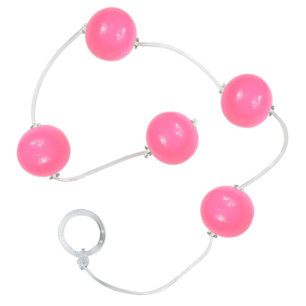 BT003-G-Rosa_1 Bolinha Tailandesa em Acrílico com corda em Silicone Tamanho G Êxtase