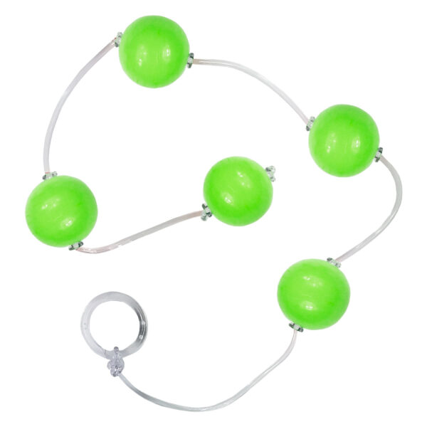 BT003-G-Verde_1 Bolinha Tailandesa em Acrílico com corda em Silicone Tamanho G Êxtase