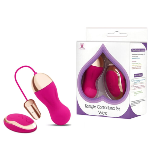 BW016-Pink_2 Vibrador Wee Bullet em Silicone com 10 Modos de Vibração com Controle Wireless Miss Collection
