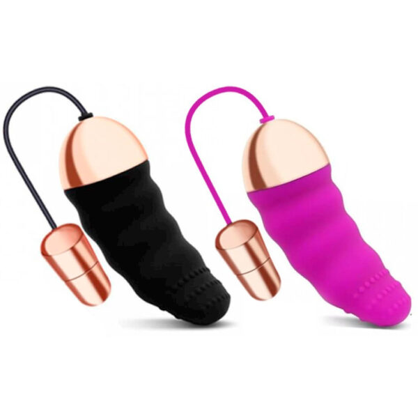 BW017-Preto_2 Vibrador Wee Bullet em Silicone Recarregável com Saliência 10 Modos de Vibração e Controle Wireless