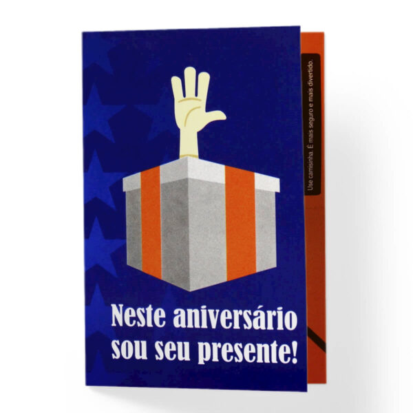 Cartão de Aniversário Sou Seu Presente Menu dos Prazeres