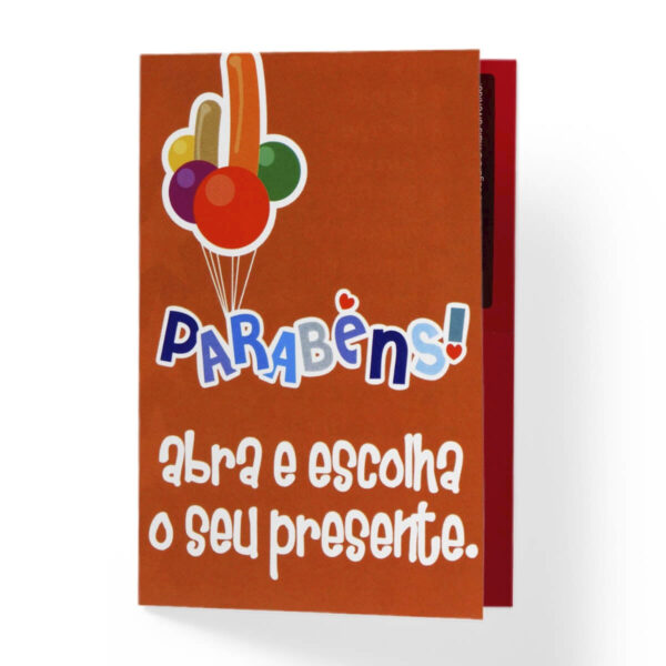 C-PARABENS_1 Cartão de Presente Parabéns Abra e Escola o Seu Presente Menu dos Prazeres
