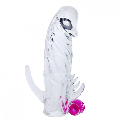Penis Sleeve Capa Peniana Vibratória com Estimulador Clitoriano Vip Mix
