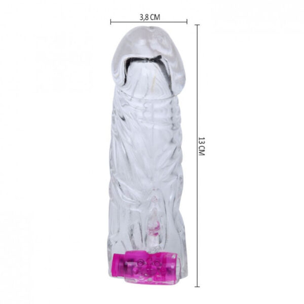 CA005-Transparente_3 Penis Sleeve Capa Peniana Vibratória com Estimulador Clitoriano Vip Mix