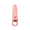 CA040-Bege_3 Brave Man Capa Peniana com Extensor de 4cm e Anel para Escroto Vip Mix