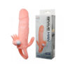 CA040-Bege_5 Brave Man Capa Peniana com Extensor de 4cm e Anel para Escroto Vip Mix