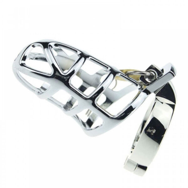 CC005_3 Cinto de Castidade Vazado com Anel e Cadeado Miss Collection