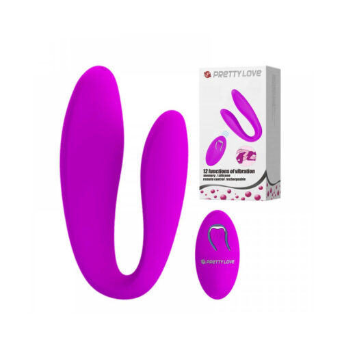 Vibrador para Casal Pretty Love Letitia com 12 Modos de Vibração e Controle Wireless Miss Collection