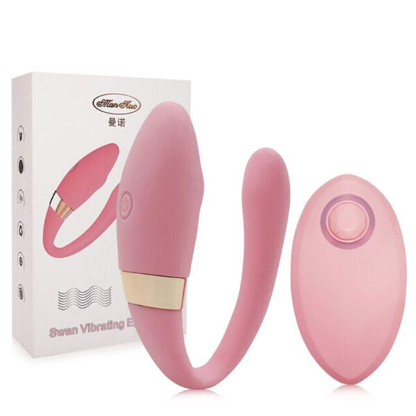 CD031-Rosa-Claro_3-1 Swan Vibrating Egg Vibrador de Luxo para Casal em Silicone Vip Mix