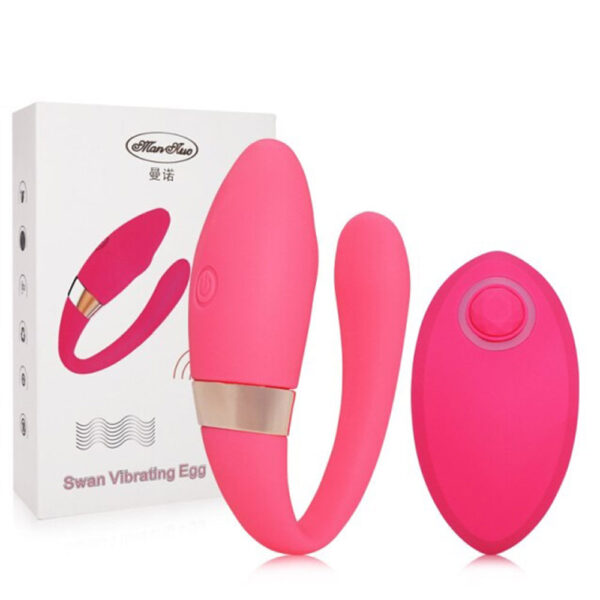 CD031-Rosa_3 Swan Vibrating Egg Vibrador de Luxo para Casal em Silicone Vip Mix