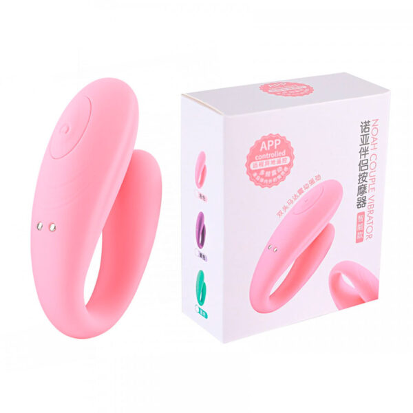 CD033-Rosa-Claro_3 Vibrador de Dupla Estimulação Recarregável com 7 Modos de Vibração Vip Mix