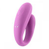 CD033-Roxo_1 Vibrador de Dupla Estimulação Recarregável com 7 Modos de Vibração Vip Mix