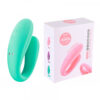 CD033-Verde-Agua_3 Vibrador de Dupla Estimulação Recarregável com 7 Modos de Vibração Vip Mix