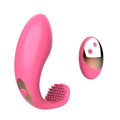 CD037-Magenta_1 Vibrador para Casal com 2 Pontas e 10 Mods de Vibrações Vip Mix